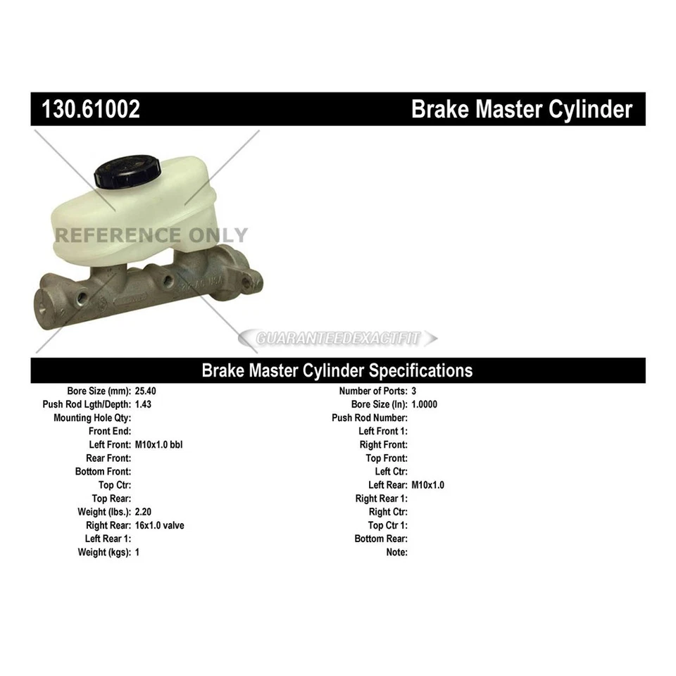 Cilindro maestro de freno centrado TCP para Ford LTD Crown Victoria y Mercury Marquis Foto 3 de 3