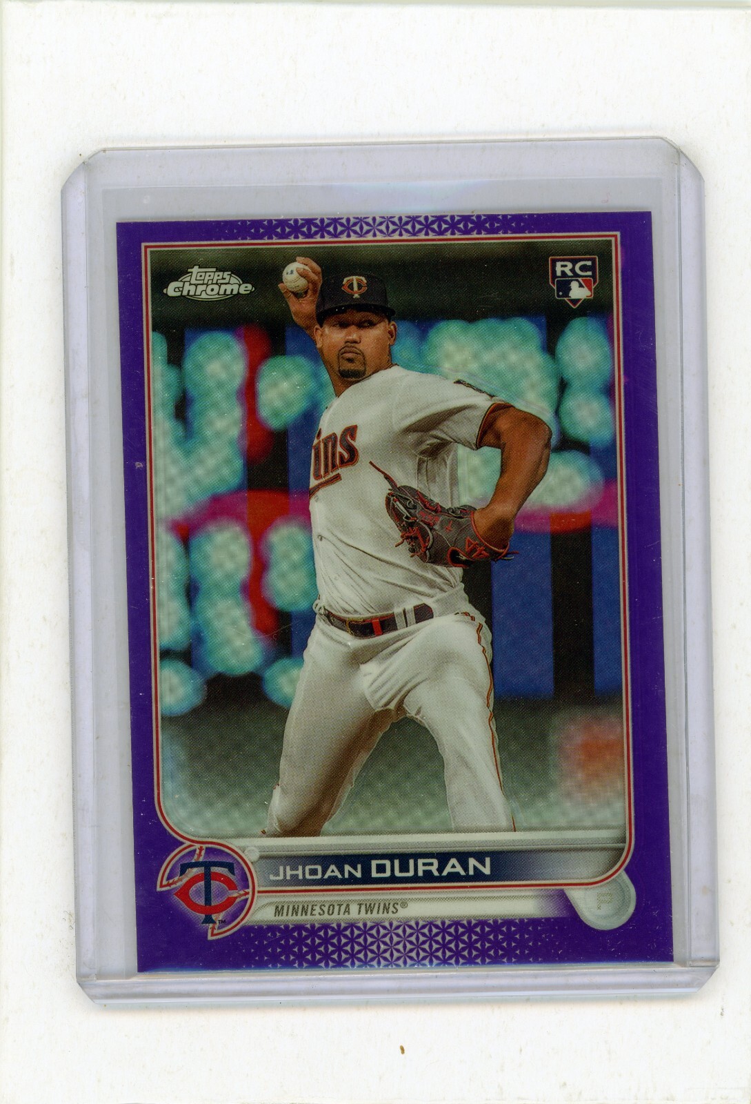 2022 Topps Chrome Update Jhoan Duran Rookie RC Purple Refractor TWINS #USC34