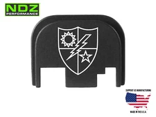 NDZ Glock 17 19 Gen 1-4 Slide Cover Back Plate Aluminum - 75th Ranger Regiment