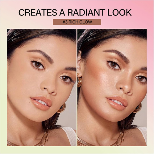 9 Colori Blush Contour Highlighter Palette, Tutto in uno Palette Trucco con Penn - Foto 6 di 9
