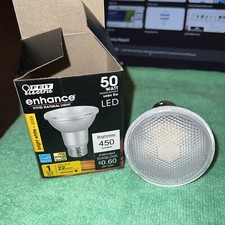 LOT 2 FEIT Electric 50 watts PAR20 LED Bulb 450 lumens Bright White floodlight