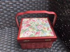 Small Sewing Box Good  Starter With Notions Some Veg