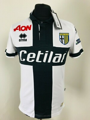 Maillot De Football Parma Home – Errea – Taille L – Occasion Sponsor Dos Craquelé