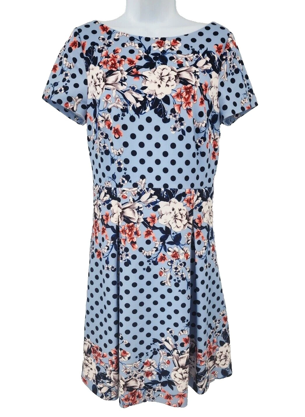 Eliza J Polka Dot Short Sleeve Dresses for Women