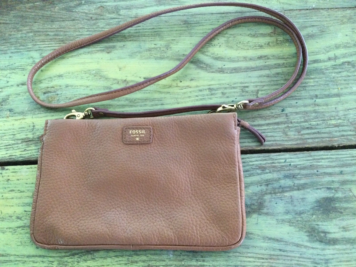 Fossil Tan Genuine Leather Shoulder Bag | eBay