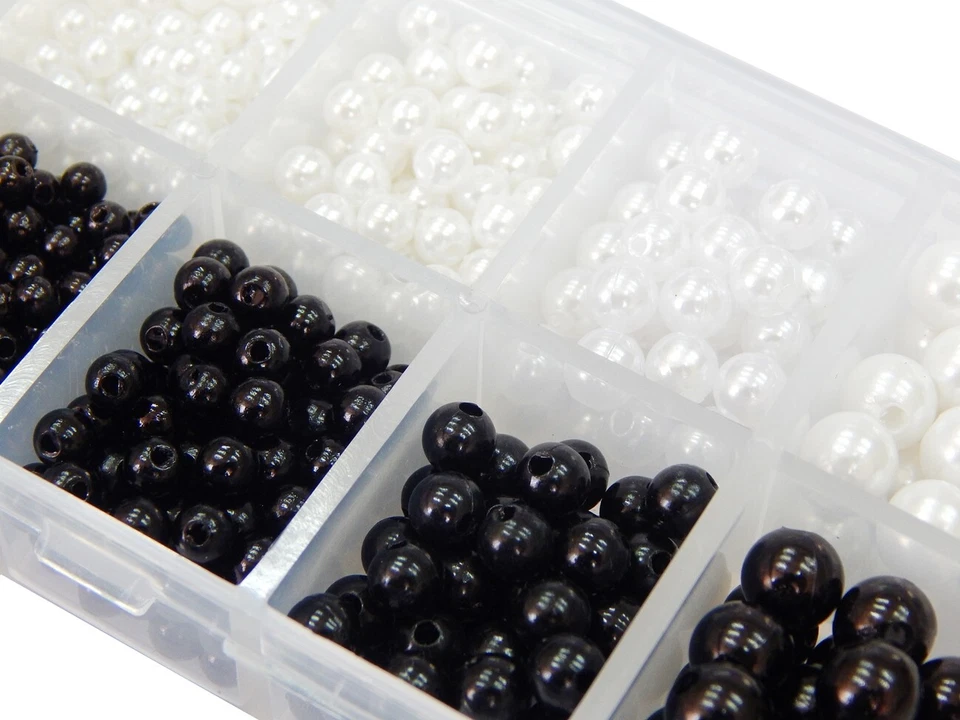 Zuchtperlen Imitat Perlen Perlmutt Wachsperlen 1530stk Perlenset 5 Größen B50 - Bild 2 von 4
