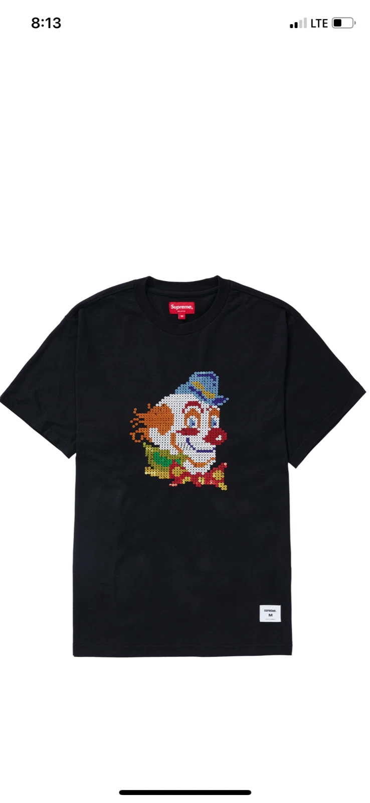 Supreme Clown Sequin S/S. T shirt.