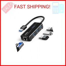 UGREEN USB 3.0 Hub Ethernet Adapter 10 100 1000 Gigabit Network Converter with 3
