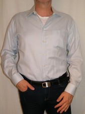 McNEAL long sleeve shirt-light blue with pocket-size L 41/42