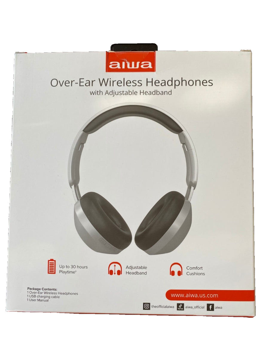 Aiwa Over-ear Wireless Headphones Silver NEW In Box | eBay