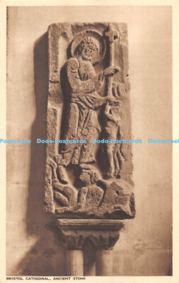 R471417 Bristol Cathedral alter Stein angelsächsischer Sargdeckel ca. 900 Fund u