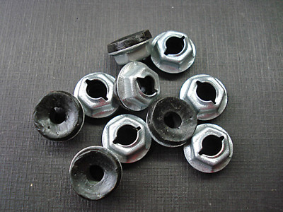 10 pcs 1/4'' emblem script name plate letter thread cutting nuts with sealer Ford