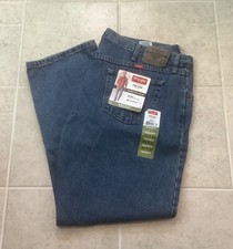 NWT Wrangler 5 Star Men's Jeans Premium Denim Regular Fit Blue Denim 44 X30