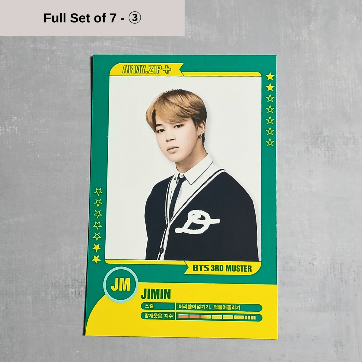 BTS 3rd Muster Seoul ARMY Zip+ Official Player Card Set