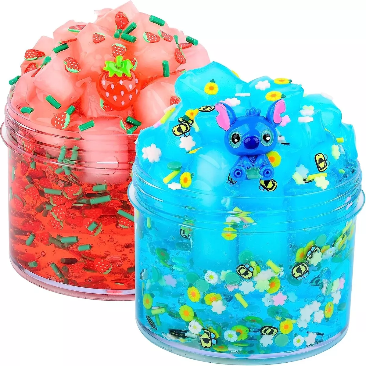 Slime Kit 2 Pack Jelly Cube Crunchy Slime Non Sticky Super Soft Sludge Toy  Birth