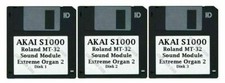 Akai S1000 Floppy Disks Roland MT-32 Sound Module Extreme Organ 2 Disk 1, 2, & 3