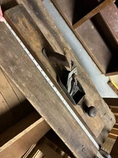 24" Antique Wood Transitional Plane.  Blade marked B Plane, Birmingham No. 32?