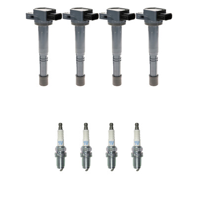 Hitachi 4 Ignition Coil 4 NGK Iridium Spark Plugs Kit For Civic CR-V Element L4