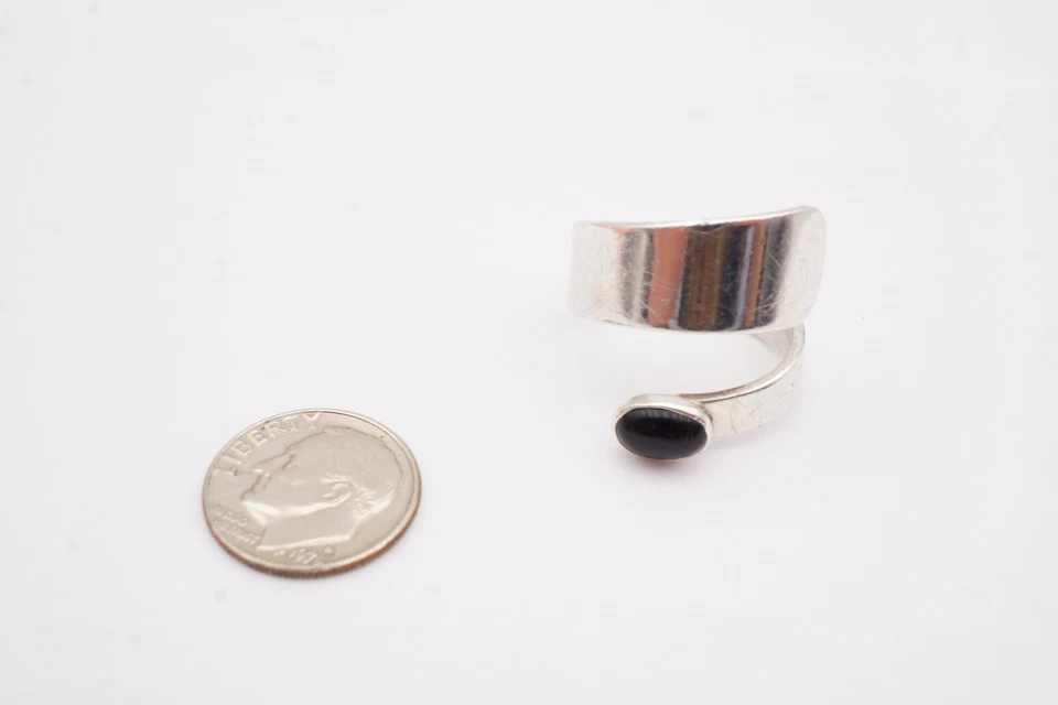 Silpada Sterling Silver 925 Black Onyx Ring Size 6 Adjustable - Image 2 of 4