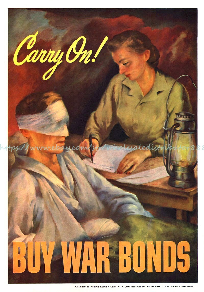 1943 WW2 Propaganda Carry On Vintage Wall Art Poster-image