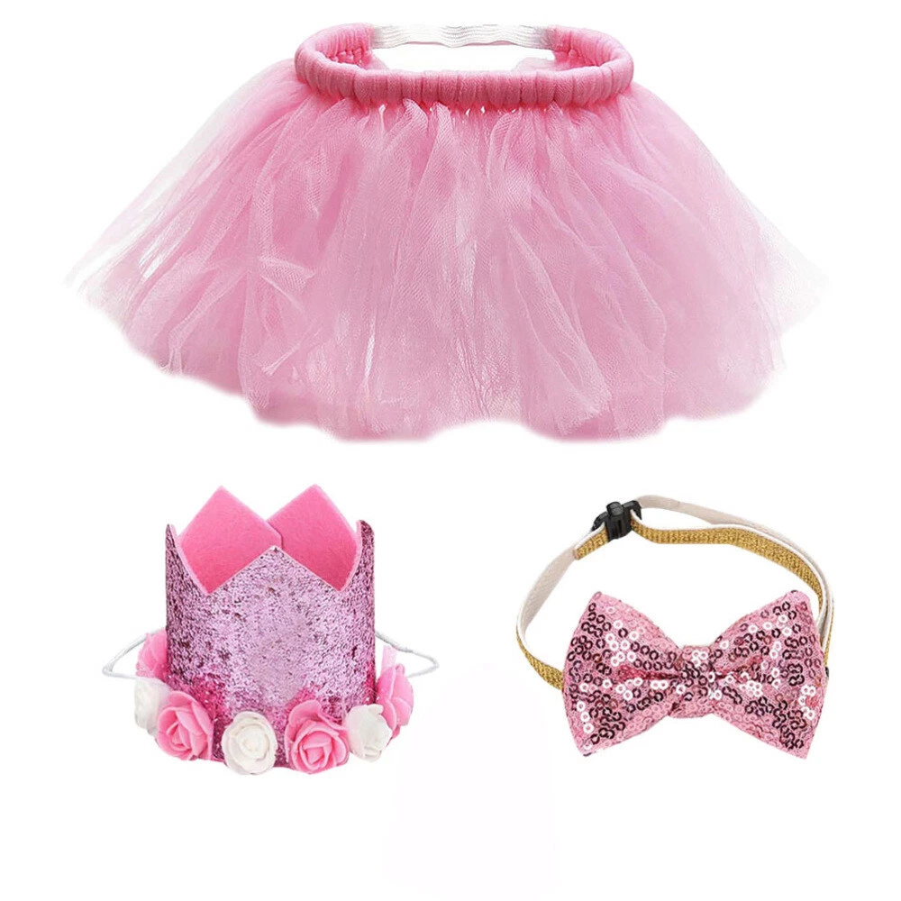 1 Set dog birthday outfits Dog Birthday Outfit Girl Dog Hats Puppy