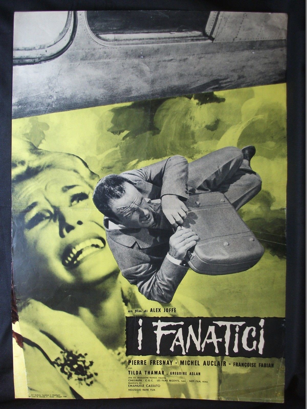 Locandina originale film I fanatici (1957) - Regia di Alex Joffé