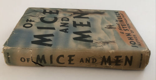 Of Mice and Men John Steinbeck First Edition 1937 Book Club ORIGINAL DUST JACKET - Picture 2 of 12