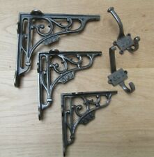6/" PAIR OF CONVENT GARDEN cast iron ornate shelf support wall brackets