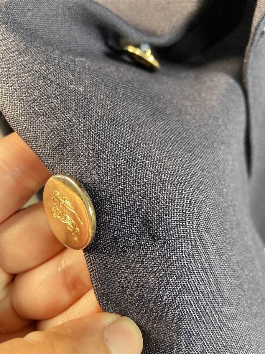 ジャケット・アウター vintage Burberrys navy blazer jkt eh vintage USA made BURBERRY double breasted 42 navy blue