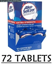Alka-Seltzer Effervescent Extra Strength Heartburn Medicine Tablets, 72 Count