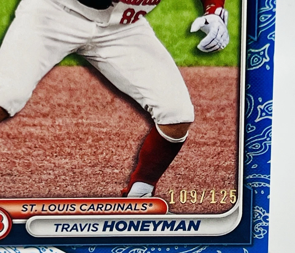 2024 Bowman #BP-46 Travis Honeyman Blue Bandana /125 | St. Louis Cardinals - Image 3 of 3
