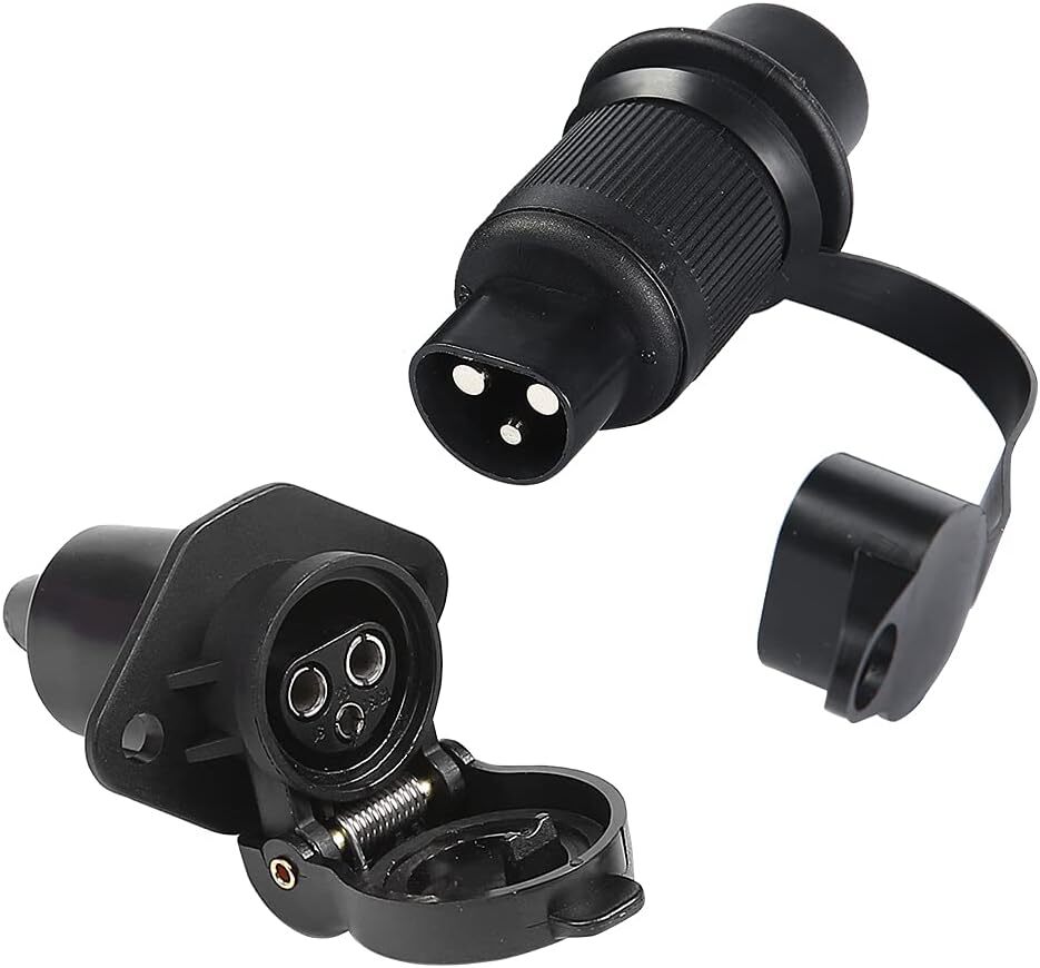 Produktbild von 3-polige Steckdose 6-24V Für LKW, PKW, Traktor – Mit Dichtung, 16A, IP44