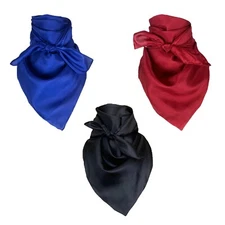 Wyoming Traders Solid Cowboy Wild Rag 34,42 Inch Silk Scarf Bandana L XL