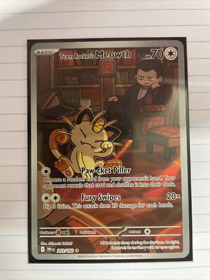 Destined Rivals Team Rockets Meowth SIR Illustration Rare Mint