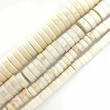 Turquoise Heishi Beads 15" 4mm 6mm 8mm 10mm 12mm Gemstone Howlite Magnesite