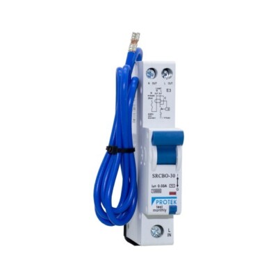 PROTEK 25A 'C' Curve 30mA 1 Modul 10kA Space Saver RCBO SRCBO1-30/C25/A
