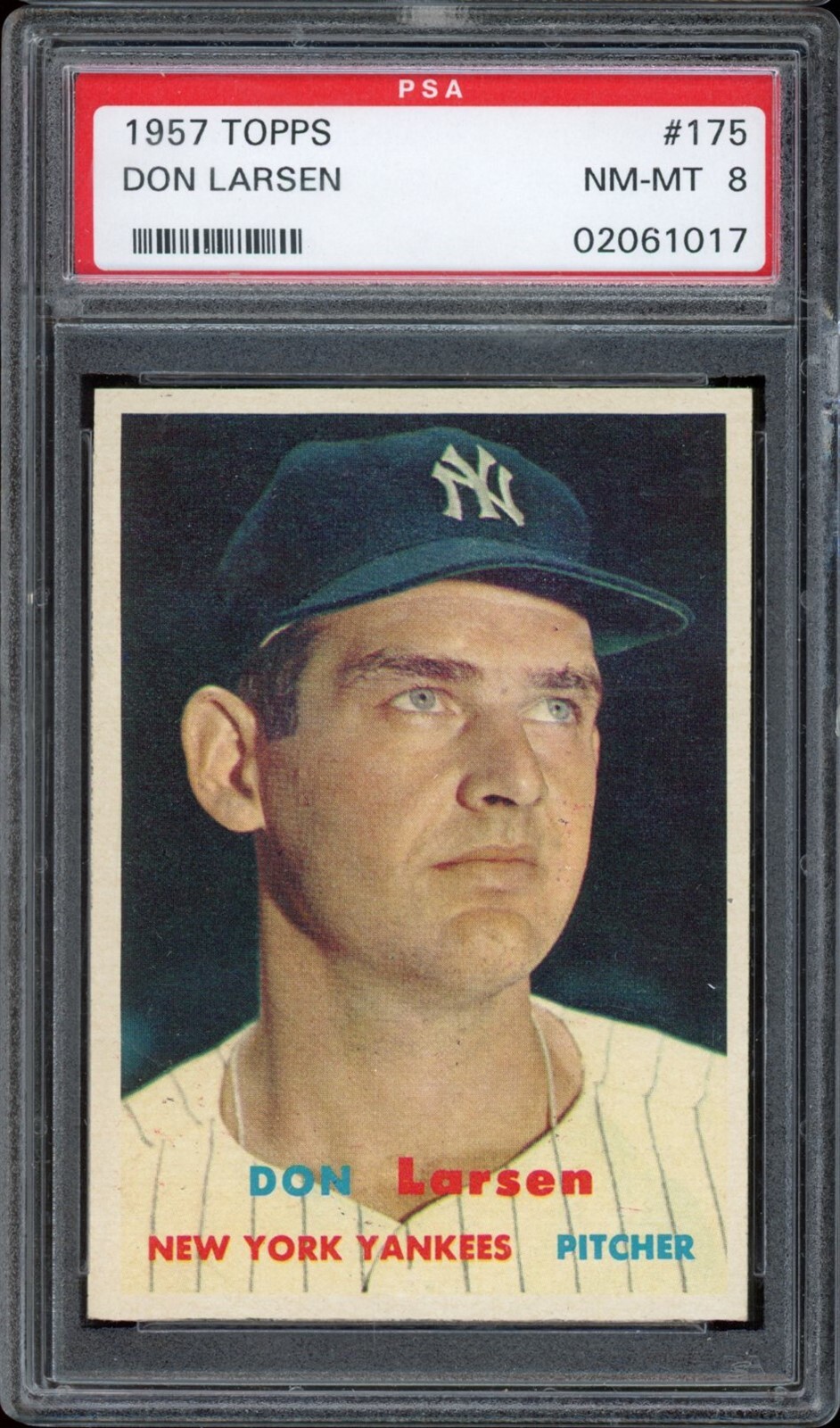 1957 Topps Baseball #175 Don Larsen PSA 8
