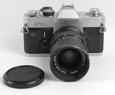Chrome Canon FTb-QL 35mm SLR Camera w/35-70 Lens
