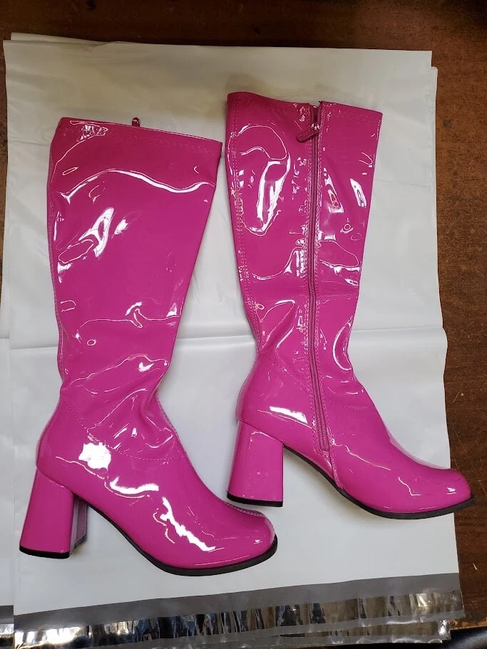 Ellie Shoes  Dancer Side Zipper High Heel Boots Adult Women GOGO Fuchsia Size 9 - Image 2 of 4