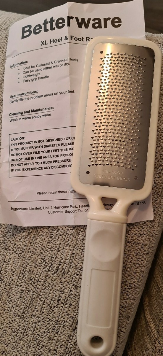 Brand New: Betterware XL Hand Held Heel Foot Rasp UK
