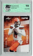 Baker Mayfield 2018 Leaf HYPE! #3A Just 5000 Ever Made Rookie Card PGI 10. rookie card picture