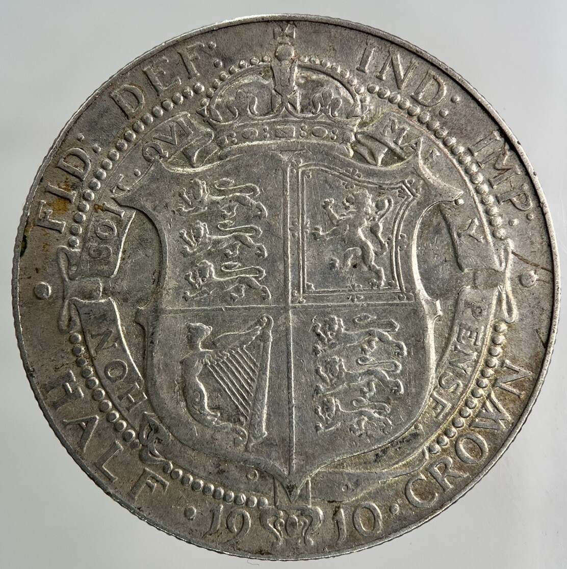 1910 Edward VII Half-Crown Silver Coin | Very High Grade