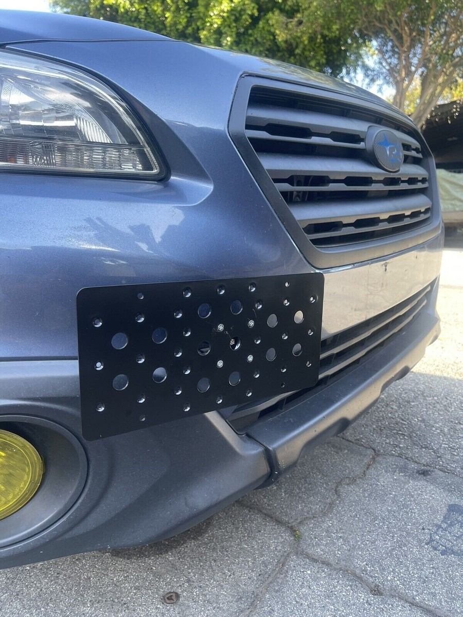 For 2015-2019 Subaru Outback Front Bumper Tow Hook License Plate Bracket Mount E - Foto 7