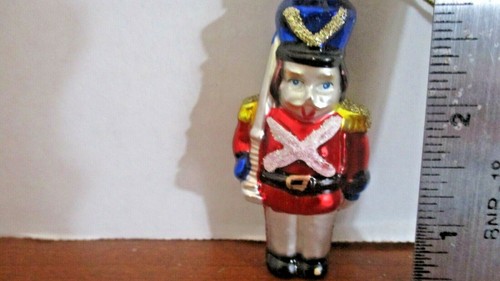 CASCANUECES DE VIDRIO SOPLADO DE 3" / SOLDADO DE JUGUETE Adorno de Navidad - Imagen 2 de 3