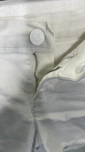 Justice White Denim Shorts Girls Size 10 Slim - Picture 2 of 3