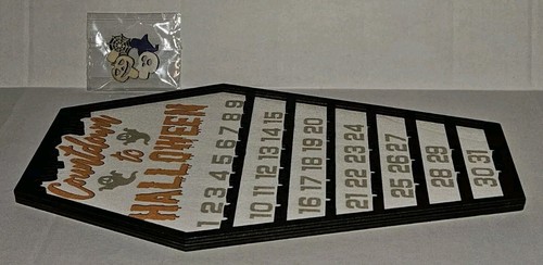 Calendario en forma de ataúd de Halloween cuenta regresiva madera ligera - Imagen 6 de 7