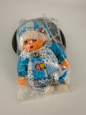 Vintage 6" Plush Clown Doll RN 67227 Made in Korea Sealed NOS Blue Outfit