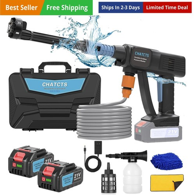 #ad Portable Cordless Pressure Washer 980PSI Cordless Car Pressure Washer with 2... $104.94