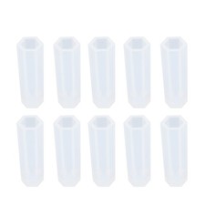 10 Pcs/Set Crystal Point Tower Epoxy Resin Mold Jewelry Pendant Silicone Mould