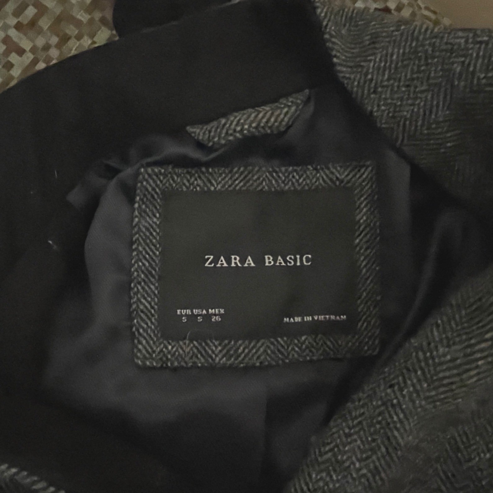 ZARA Basic Wool Coat S Gray Military Buttoned Qui… - image 8